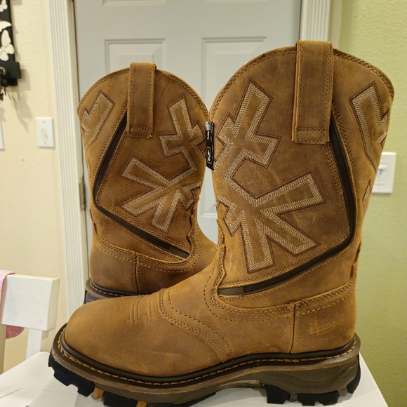 CODY JAMES DECIMATOR ASE7 WESTERN WORK BOOTS SOFT TOE BCJ0WSPW25 MEN'S SIZE 9 D - Picture 5 of 10